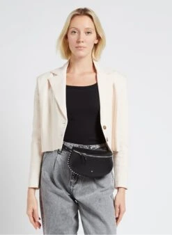 LA LILI ROCK - Sac Banane En Cuir | Noir -Soeur 4170622