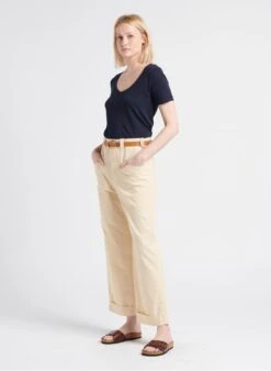 Soeur THABOR - Pantalon Large En Coton Lavé | Beige -Soeur 4183278