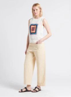 Soeur THABOR - Pantalon Large En Coton Lavé | Beige -Soeur 4183293