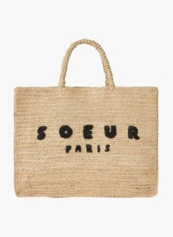 Soeur PAPAYE - Sac Cabas En Paille | Noir