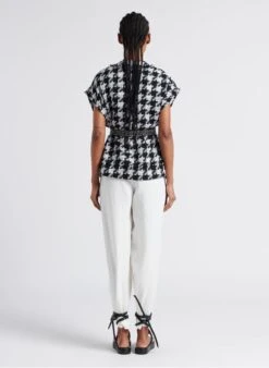 Soeur TRIOMPHE - Pantalon En Lin Flammé Lavé | Blanc -Soeur 4267155