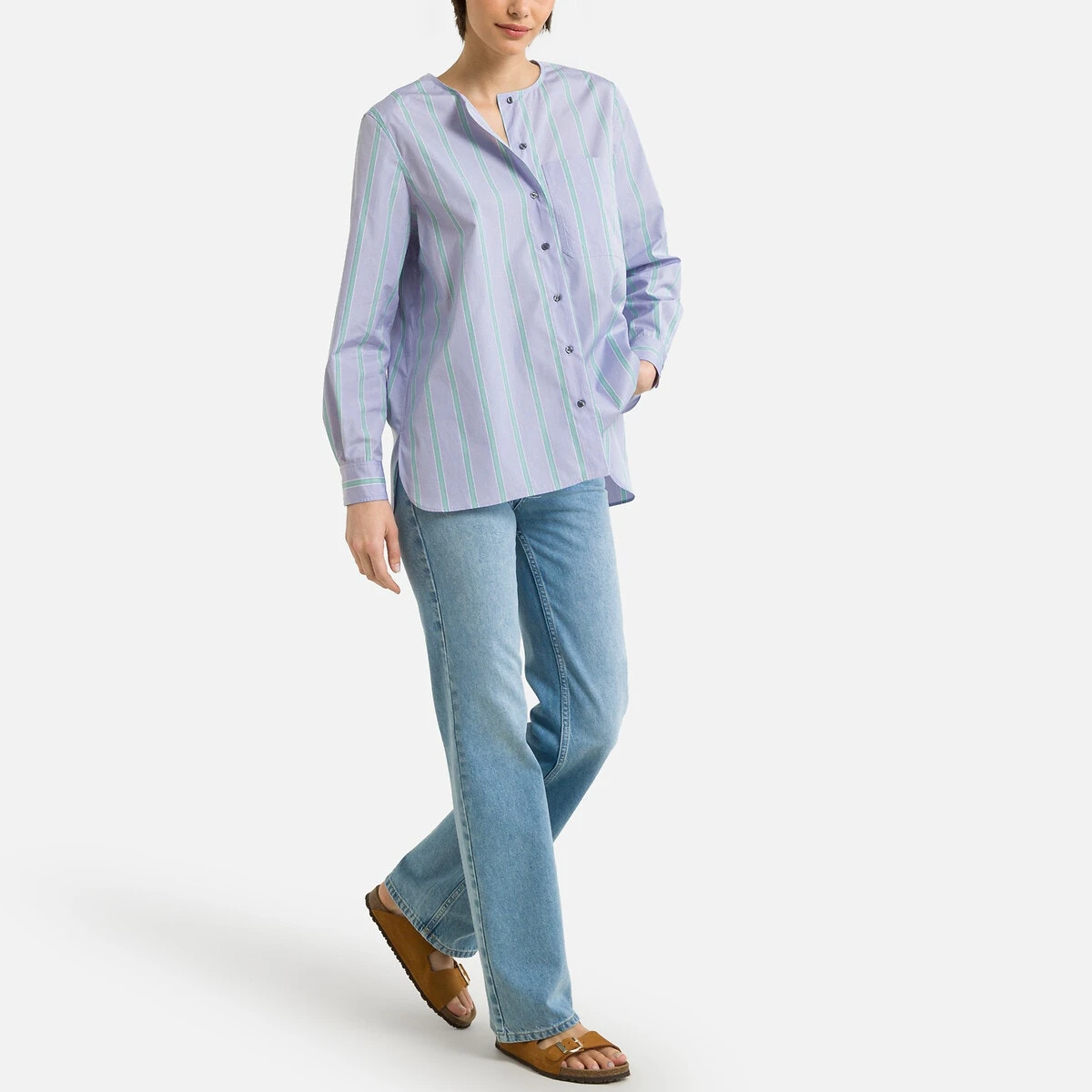 Soeur Blouse Rayée Col Rond, Manches Longues THALIE 2 Soeur Blouse Rayée Col Rond, Manches Longues THALIE – Image 2