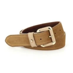 Ceinture Bimatière Cuir Et Suède LA COULOMB