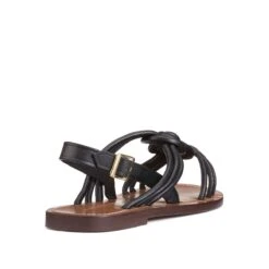 Soeur Sandales En Cuir Talon Plat Temple -Soeur 6cefead673abd14d63779bc52ccca89d