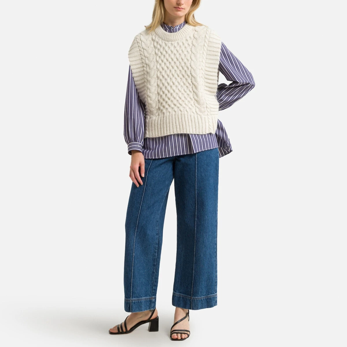 Soeur Pull Col Rond Sans Manches Maille Tricot VEGAS 2 Soeur Pull Col Rond Sans Manches Maille Tricot VEGAS – Image 2