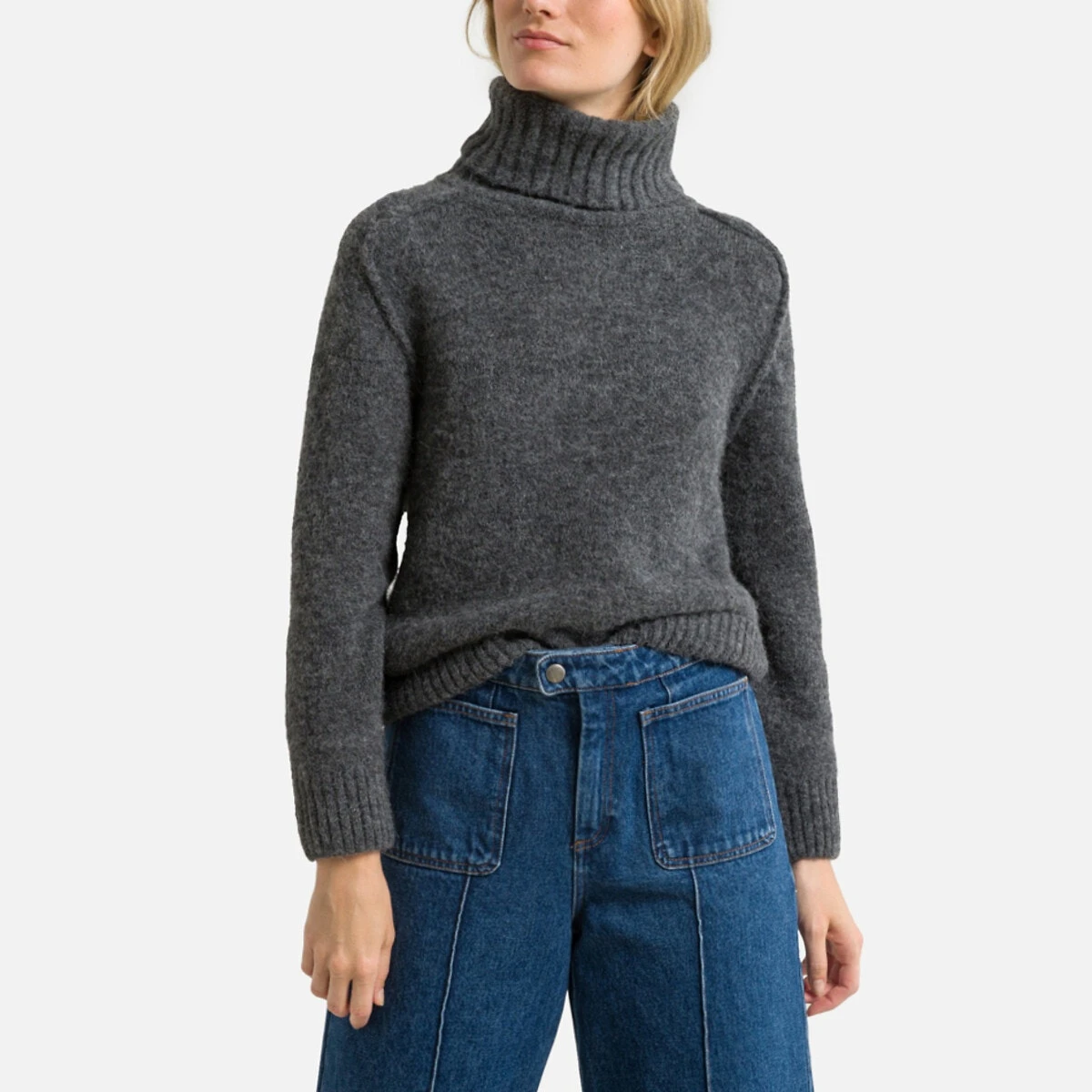 Soeur Pull Col Roulé En Grosse Maille WINDY 1 Soeur Pull Col Roulé En Grosse Maille WINDY