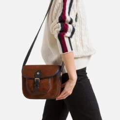 Sac à Bandoulière En Cuir SuédéLE NEW FLAV VELOURS