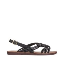 Soeur Sandales En Cuir Talon Plat Temple